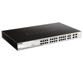 D-Link Smart switch DGS-1210-28P, 24 ports Gigabit PoE + 4 ports Combo SFP,