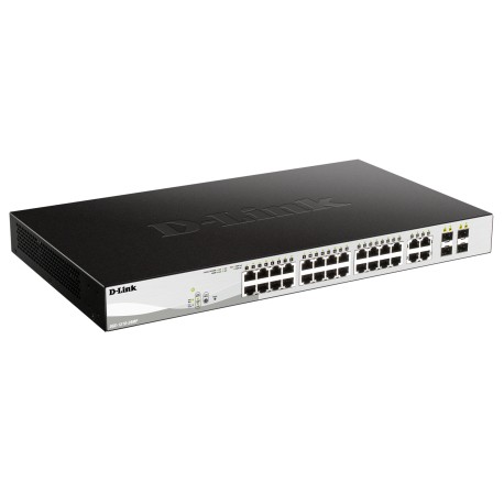 D-Link Smart switch DGS-1210-28MP, 24 ports Gigabit PoE + 4 ports Combo SFP,