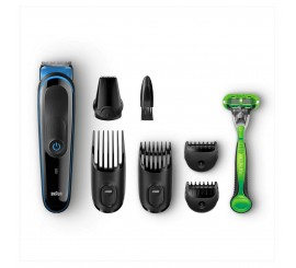 Braun Tondeuse Barbe et Cheveux Homme + Rasoir Gillette Corp MGK3040 Kit 7 en 1