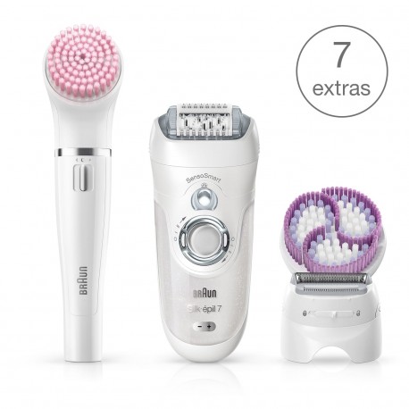 Braun Epilateur Silk-épil Beauty Set 7 7-885, Wet & Dry, 4 accessoires