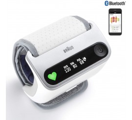 Braun BPW4500WE Icheck 7 Tensiomètre au poignet pour suivi intelligent et rapide de la santé cardiovasculaire