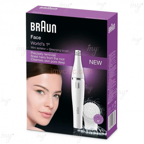 Braun Face 810 - Épilateur visage et brosse nettoyante visage à micro-oscillations